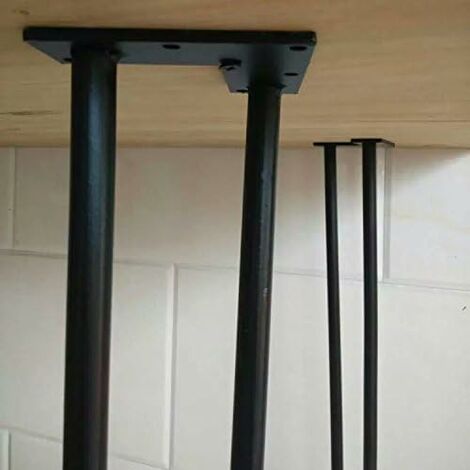 Black Iron Hairpin Table and Furniture Legs, Hairpin Table Legs Heavy Duty DIY Furniture Metal Table Legs for DIY Handcrafts Furniture (8inch)
