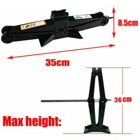 2 Tonne Car Scissor Jack And Spare Tyre Wheel Wrench Power Tools For ...