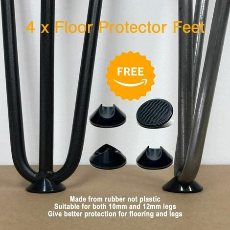 Metal and Industrial Hairpin Legs 86cm/34inch DIY Hairpin Table Legs for Cabinet Bench Chair Coffee Table Desk Modern DIY Furniture Legs Black Heavy Duty Hair Pin Legs with screw & floor protectors