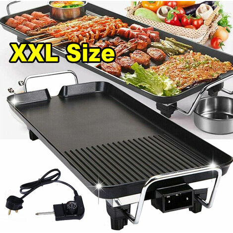 Electric Teppanyaki Table Top Grill Griddle BBQ Hot Plate Barbecue XXL Size