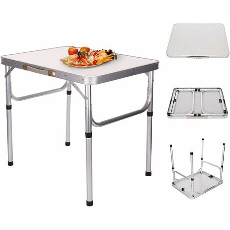 Small Folding Camping Tables Indoor Picnic Table Portable Folding Camping Picnic Table Party Kitchen Outdoor Garden Bbq Aluminum for Indoor Outdoor Home Party and Camping 44.5x57x60cm (1/5)