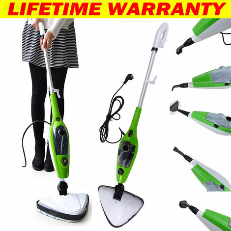 Dayplus 10-in-1 1500W Steam Mop – Handheld & Upright Multi-Function Steamer For Floors, Carpets, Upholstery (Green)