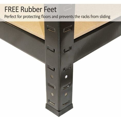 Adjustable 5 Tier Racking Shelf Shelving Shelves Home Storage Unit Black Shelf