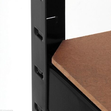 Adjustable 5 Tier Racking Shelf Shelving Shelves Home Storage Unit Black Shelf