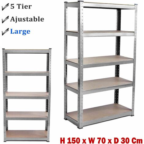 Garage Shelves Shelving Unit Racking Boltless Heavy Duty Storage Shelf Workshop (1/5)