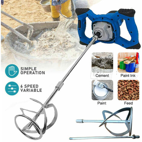 Electric Mixing Paddle Paint Plaster Cement Concrete Mortar Mixing Heavy Duty (1/5)