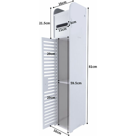 Bathroom Cabinet Shelf Cupboard Bedroom Storage Unit Free Standing Toilet Rack