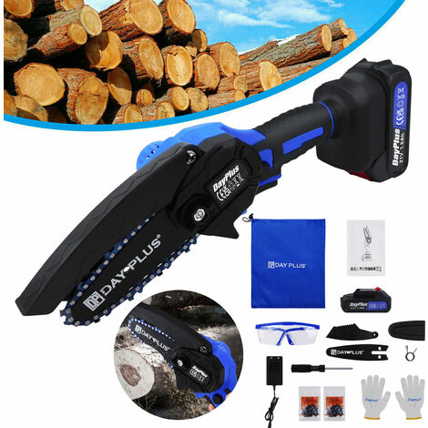 21v Electric Chainsaw Rechargeable Battery Woodworking Pruning Garden Power Tool (1/5)