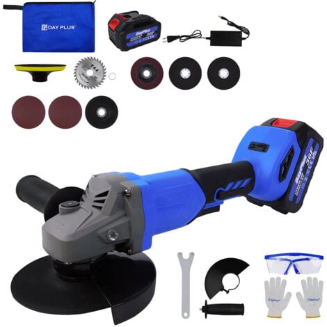 Angle Grinders 115mm 12000RPM Grinders Power Tools for Metal Wood Cut Battery
