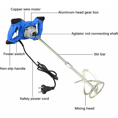 Mixer Mud Drill Drywall Head Mixing Paddle Paint Stirring Cement Attachment  Sticks Concrete Stirrer Tools Tool Blending