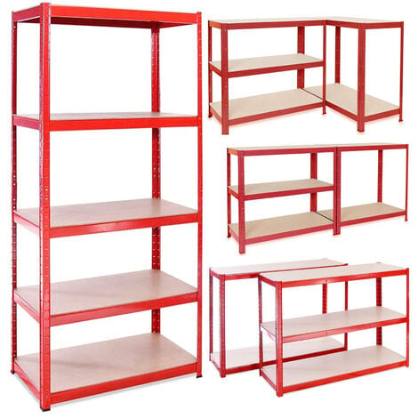 Metal Storage Shelve 5-Tier Black Adjustable Storage Shelves Heavy Duty ...