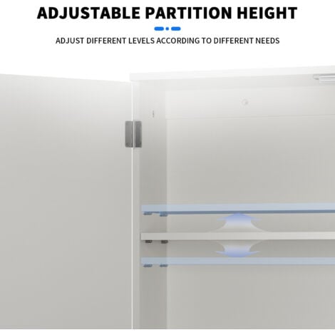 Bathroom Storage Cabinet,Floor Standing Display Cabinet,Home Storage Furniture Organizer Unit for Office Living Room Kitchen Entryway,White