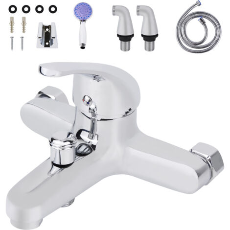 Nes Home Freestanding Bath Shower Mixer & Basin Sink Mono Tap Chrome Nes Home Freestanding Bath Shower Mixer & Basin Sink Mono Tap Chrome