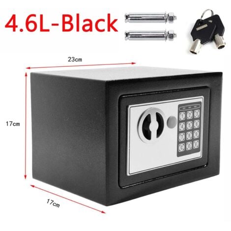 Safebox For Home, High Security Steel small home Office Digital Electronic Safe Box with Two Keys Small Value Safe with Digital Keypad for Extra Security