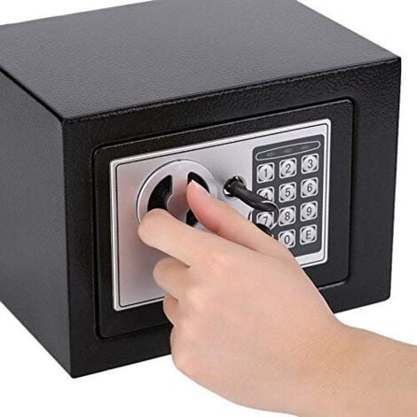 Safebox For Home, High Security Steel small home Office Digital Electronic Safe Box with Two Keys Small Value Safe with Digital Keypad for Extra Security