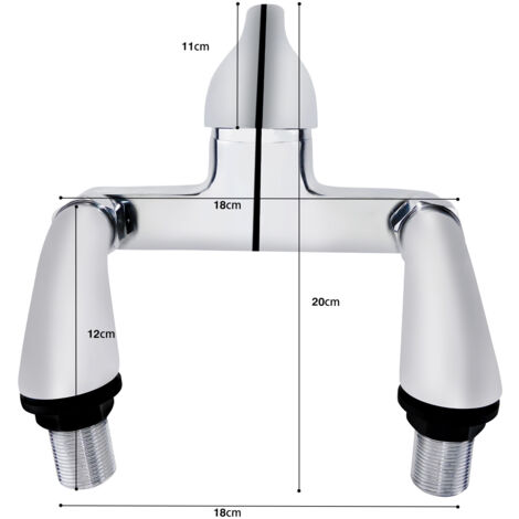 Bath Taps with Shower Attachment Bath Shower Mixer Tap Double Handles ...
