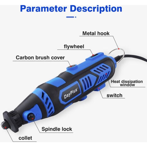 80PCS Rotary Tool Kit with Accessory Set Storage Case Variable Speed for DIY Woodwork