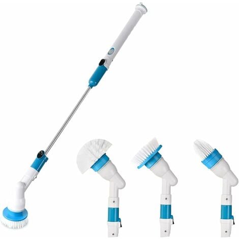 1pc Wireless Electric Spin Scrubber, Electric Shower Scrubber with 8  Replacement Brush Head, 2 Adjustable Speed, Bathroom Scrub Brush, Power Bathtub  Scrubber with Extension Long Handle for Bathtub,Tile, Floor, Bathtub,  Bathroom Cleaning