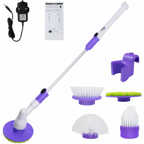 Lefree Cordless Electric Spin Scrubber with Long Handle cleaning brush