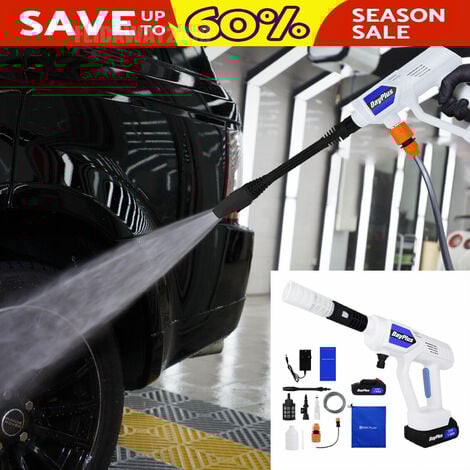 Cordless Pressure Cleaner Portable Pressure Washer Lightweight Cordless Jet Wash Car Washer with 1.5Ah Battery Foam Generator Nozzle Water Pump 5M Hose