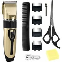 Professional Hair Clippers Electric Trimmers Cutting Cordless Beard Shaver Low Noise Mens Hair Clippers USB Rechargeable Hair Cutting Machine with Hair Groomer Kit for Mens/Kids/Baby/Pet