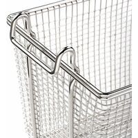 Commercial Electric Deep Fat Fryer Basket Rectangular Wire Chip Fish Frying Basket 336x165x150mm (Pack of 2)