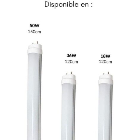 Tubo de Neón LED 120cm T8 Opaco 18W IP20 Iluminación de Emergencia 8W -  Blanco Frío 6000K - 8000K - SILAMP