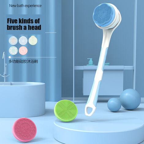 Brosse Dos Douche Long Manche Pliable 3 en 1 : Nettoyage Efficace