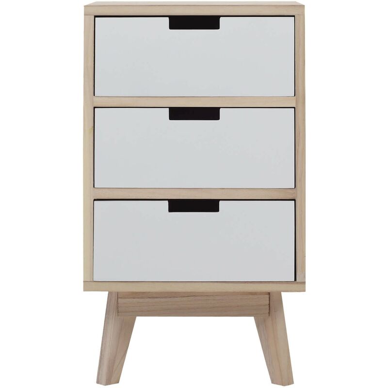 Rebecca Mobili Meuble de salle de bain 4 Tiroirs 1 Porte en Bois brun Armoire Moderne sur pied