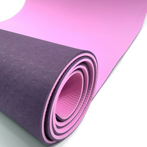 LUXTRI Esterilla yoga violeta 180x60x1,5cm colchoneta gimnasia deporte  antideslizante extragruesa