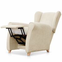 Sillón relax reclinable manual tapizado en Beige modelo Relax IRENE