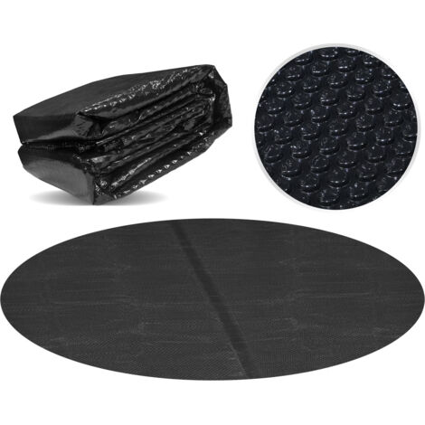 Miganeo Pool Solarfolie Ø 600 cm Deluxe rund schwarz 180 my 12 mm Luftblasen (1/5)