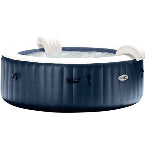Intex – Aufblasbarer Whirlpool PureSpa Plus – für 4 Personen – rund – 140 Luftdüsen – 2.200 W Heizung – Ø 196 x 71 cm – integriertes Kalkschutzsystem (1/5)