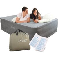 Intex Luftbett Comfort mit Pumpe Gästebett Luftmatratze 203x152x56cm Queen 64418