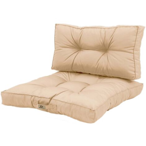 Coussins de jardin capitonnés 60x60cm – Tissu Oxford imperméable – Résistant aux UV – Confort durable – Lot de 2