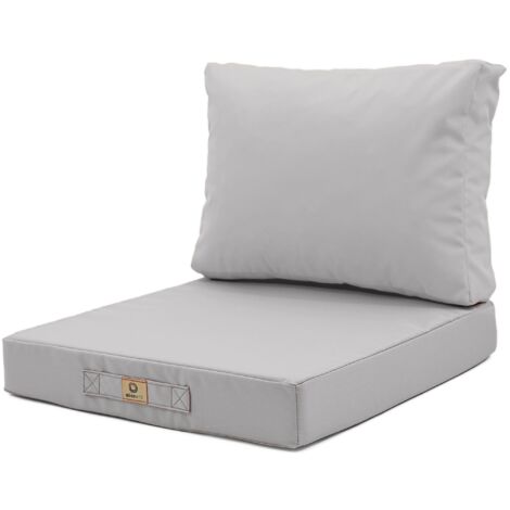 Coussins pour salon de jardin déhoussable 60x60cm Gris galet (1/5)