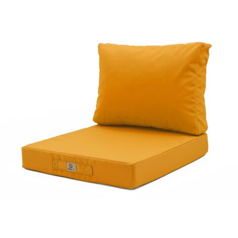 Coussin pour salon de jardin déhoussable 60x60cm Jaune