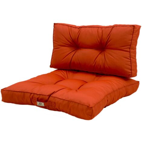 Coussins pour salon de jardin capitonné 60x60cm orange