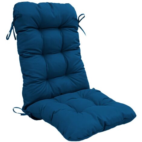 Coussin pour chaise avec dossier - Capitonné -  50x120x8cm - Bleu pétrole