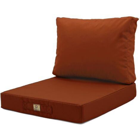 Coussins pour salon de jardin déhoussable 50x60cm Terracotta