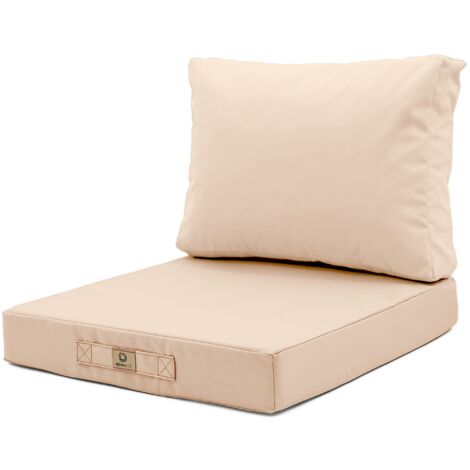 Coussins pour salon de jardin déhoussable 50x60cm Beige