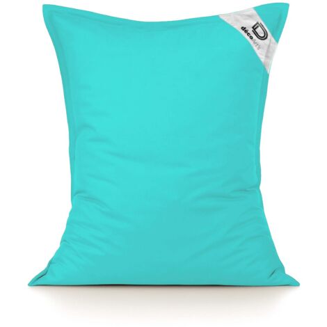 Housse pour Pouf Géant XL 120x80cm - Bleu Caraïbes (1/5)