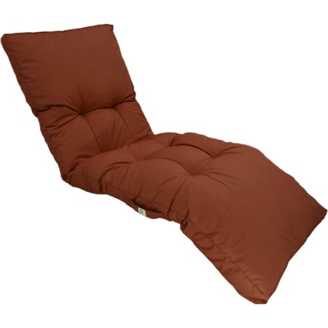 Coussin extérieur bain de soleil 185 x 55 cm – Polyester Oxford déperlant – Anti-UV Grade 5 – 5 attaches de fixation