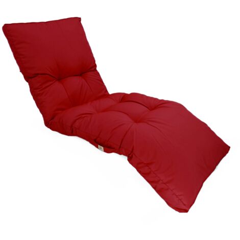 Coussin bain de soleil 185 x55cm Rouge piment
