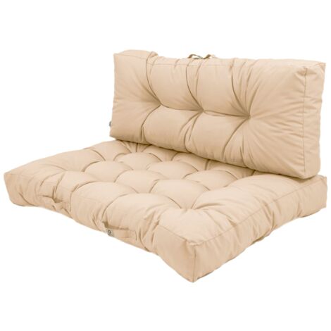 Lot de coussins pour palette 120x80 cm – Imperméables et anti-UV – Polyester Oxford 180 g/m² – Épaisseur 15 cm pour confort durable