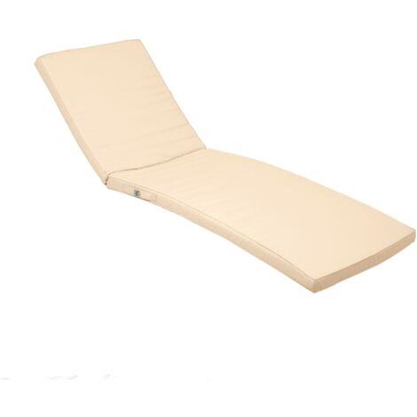 Coussin bain de soleil déhoussable 185x60x5cm – Tissu polyester oxford imperméable – Anti-UV grade 5 – Confort mousse 24kg/m3