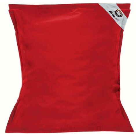 Pouf Géant XXL Déhoussable, Flottant pour Piscine, Deco Arts Rouge piment