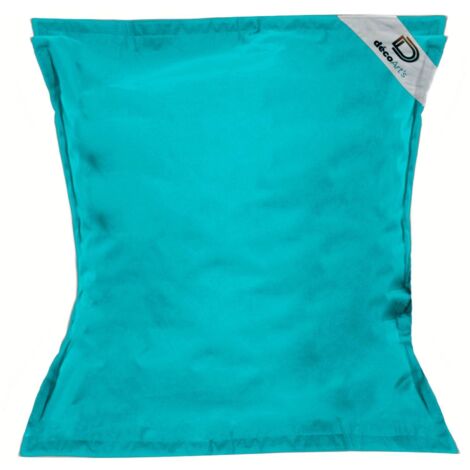 Pouf Géant XXL Déhoussable, Flottant pour Piscine, Deco Arts Bleu caraibes