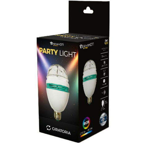 Ampoule LED Disco E27 3W Equi.20W Rotative 360º RGB 25000H