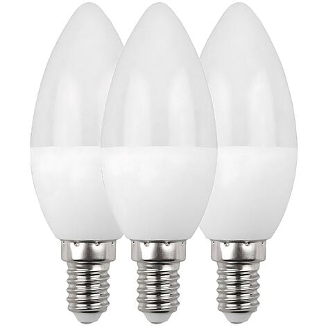 Lot de 3 ampoules LED E14 6W Equi.40W 470lm 15000H